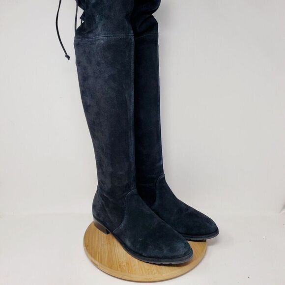 Stuart Weitzman Lowland Boots Womens 36 Black Suede Tall OTK Over the Knee - Picture 5 of 14